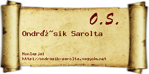 Ondrásik Sarolta névjegykártya